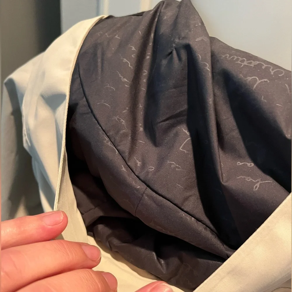 lululemon athletica Cream rain Trench Coat with Hood small jacket tan - Picture 14 of 17